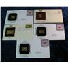 Image 1 : 137. (5) First Day Covers with 22K Gold Replica Stamps.