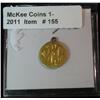 Image 1 : 155. 1886 Heavily Engraved $1 Love Token. Engraved both sides & looped.
