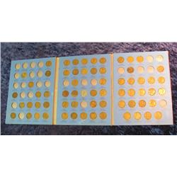 178. 1909-40 Partial Set of Lincoln Cents in a Whitman folder. (65 pcs.)