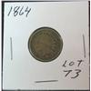 Image 1 : 186. 1864 CN Indian Head Cent. VG.