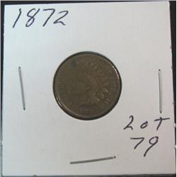 192. 1872 Indian Head Cent. G+.