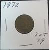 Image 1 : 192. 1872 Indian Head Cent. G+.