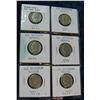 Image 1 : 271. Page of 6 carded Jefferson Nickels 1941-53.