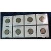 Image 1 : 274. Page of 8 carded Jefferson Nickels 1939-58.