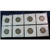 Image 2 : 274. Page of 8 carded Jefferson Nickels 1939-58.