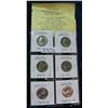 Image 1 : 280. Page of 6 carded Gem BU Quarters 1973-81P.