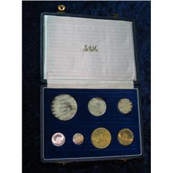 287. 1962 South Africa Silver Proof Set in original velvet-lined