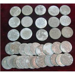 294. Bag of (37) Nazi Germany 10 Pfennig Coins with Swastikas.