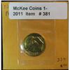 Image 1 : 381. 1984 D Roosevelt Dime with 24K Gold plating.