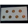 Image 2 : 401. 1982 Seven-Piece Variety Cent Set in holder. BU.