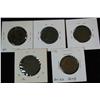 Image 2 : 417. 1904, 05, 09, 13, & 16 Canada Large Cents. VG-Unc.