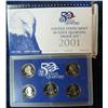 Image 2 : 558. 2001 S U.S. Mint 50 State Quarters Proof Set. Original as issued.