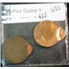 Image 2 : 633. (2) Lincoln Cent Mint errors with 90-95% off-center strikes.
