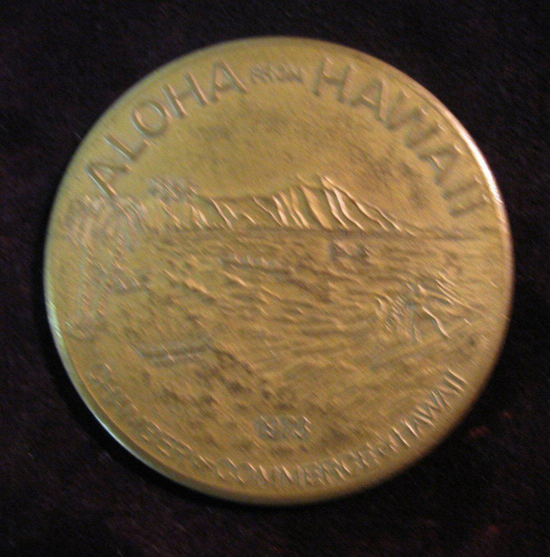 646. 1973 Hawaii Dollar Honolulu. Brass.