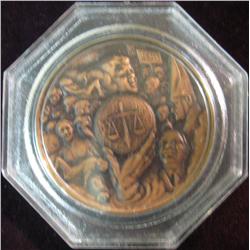 647. High-relief Bronze "Peace" Medal. Encapsulated.