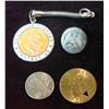 Image 1 : 652. St. Christopher on Key ring; 1886 Mexico Silver 5 Centavos