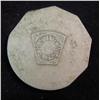 Image 2 : 653. Half Round half octagonal Masonic medal. Pewter colored.