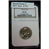 Image 1 : 713. 1955 D Silver Washington Quarter. NGC slabbed MS 64.