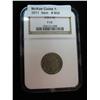 Image 1 : 833. 1920 S Buffalo Nickel. NGC slabbed F12.