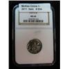 Image 1 : 834. 1937 D Buffalo Nickel. NGC slabbed MS 64.