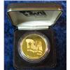 Image 1 : 924. 1836-1986 Texas Sesquicentennial Medal. 24K Gold plate of Bronze. In a special case.