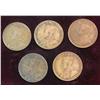 Image 2 : 989. 1916, 17, 18, 19, & 20 Canada Large Cents. VG-VF.