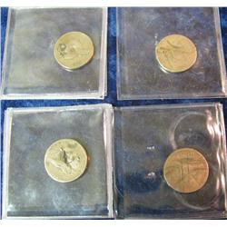 1064. (2) 1857 & (2) 1858 U.S. Flying Eagle Cents. All culls.