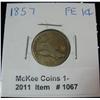 Image 1 : 1067. 1857 Flying Eagle Cent. G-VG.