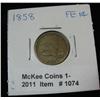 Image 1 : 1074. 1858 Small Letters Flying Eagle Cent. G-4.