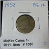 Image 1 : 1080. 1858 Large Letters Flying Eagle Cent. AG-3.