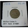 Image 1 : 1081. 1858 Large Letters Flying Eagle Cent. AG-3.