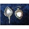 Image 2 : 1176. Ladies Gem Style Regal Shield Conch Shell Earrings.