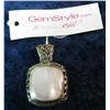 Image 1 : 1182. Gem Style Mother-of-Pearl Pendant ready to be hung on a