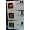 Image 1 : 1224. (3) 1997 22K Gold Stamps, US Air Force, The Phantom of the Opera & The Wolf Man.