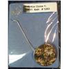 Image 2 : 1253. New Round with Clear & Amber Stones Sterling Necklace.