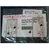 Image 2 : 1258. New GemStyle Daisy Rectangle Jet Sparkle Earrings.