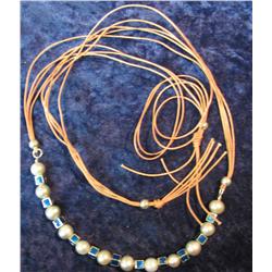 1268. New GemStyle Cubist Freshwater Pearl Bead Necklace.