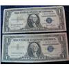 Image 1 : 1284. Series1935D & 57A Star 1-Dollar Silver Certificates. G-VG