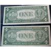 Image 2 : 1289. Series 1935E & 35F Star 1-Dollar Silver Certificates. VF, VG.