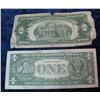 Image 2 : 1291. Series 1957A 1-Dollar & 28D $2. US Note. F, AU.