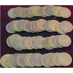 1354. (50) Mixed Indian Head Cents.