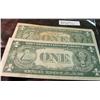 Image 2 : 1412. Series 1935E & 57B $1. Silver Certificates. VF.