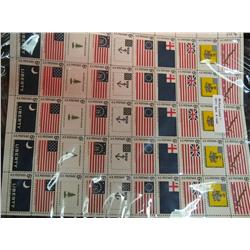 1444. .06c Historic Flag Mint Stamp Sheet. $3.00 Face Value.