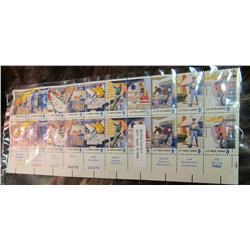 1446. .08c Postal Workers Mint Plate Strip of 20. $1.60 Face Value.