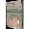 Image 1 : 1572. 1887 P U.S. Morgan Silver Dollar. NTC slabbed MS 64.