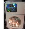 Image 2 : 1591. 1924 P U.S. Peace Silver Dollar. NGC slabbed MS 64.