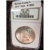 Image 1 : 1593. 1926 P U.S. Peace Silver Dollar. NGC slabbed MS 64.