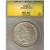 Image 1 : 1899 ANACS MS-60 RARE DATE MORGAN SILVER DOLLAR