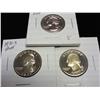 Image 1 : 1968-S, 71-S & 72-S WASHINGTON QUARTERS PROOF