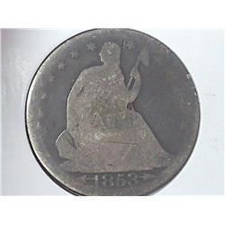 1853 SEATED LIBERTY HALF DOLLAR